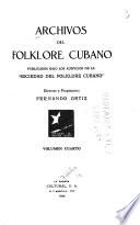 Archivos del folklore cubano