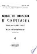 Archivos del Laboratorio de Psicopedagogía Sebastián Morey Otero.