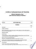 Archivos latinoamericanos de nutrición