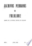 Archivos peruanos de folklore