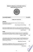 Arizona Journal of International and Comparative Law