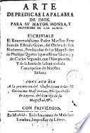 Arte de predicar la palabra de Dios para su mayor honra y provecho de las almas