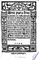 Arte para fructuosa oyr missa, llamada Escuela christiana
