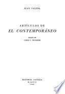 Artículos de El Contemporáneo