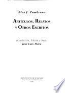 Artículos, relatos y otros escritos