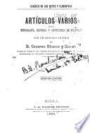 Artículos varios sobre etnografía