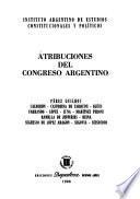 Atribuciones del Congreso argentino