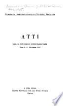 Atti del X Congresso internazionale, Roma 4-11 settembre 1955