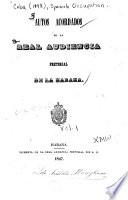 Autos acordados de la Real audiencia pretorial de la Habana