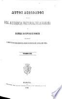 Autos acordados de la Real Audiencia Pretorial de La Habana