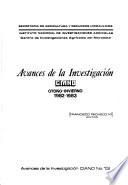 Avances de la investigación CIANO.