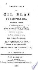 Aventuras de Gil Blas de Santillana robadas á España