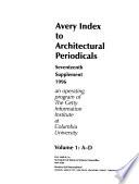 Avery Index to Architectural Periodicals. 2d Ed., Rev. and Enl