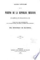 Balanzas comerciales de los puertos de la Republica Mexicana ...