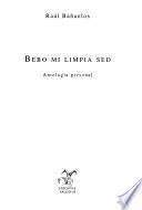 Bebo mi limpia sed