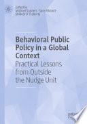 Behavioral Public Policy in a Global Context