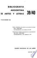 Bibliografía argentina de artes y letras