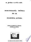 Bibliografía crítica de la filosofía actual