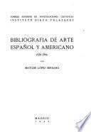 Bibliografía de arte español y americano