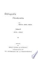 Bibliografía hondureña: 1931-1960