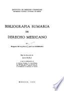 Bibliografía sumaria de derecho mexicano