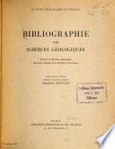 Bibliographie des sciences géologiques