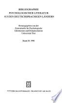 Bibliographie psychologischer Literatur aus den deutschsprachigen Ländern