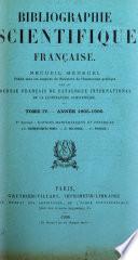 Bibliographie scientifique française