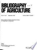 Bibliography of Agriculture with Subject Index