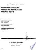 Bibliography of Social Science Periodicals and Monograph Series