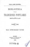 Biblioteca de las tradiciones populares españolas