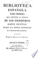 Biblioteca española. Su autor d. Joseph Rodriguez de Castro. Tomo primero [-segundo]