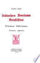 Bibliotheca Americana vetustissima