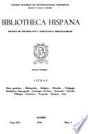 Bibliotheca Hispana; Revista de Información y Orientación Bibliográficas. Sección 1