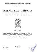 Bibliotheca Hispana; Revista de Información y Orientación Bibliográficas. Sección 2
