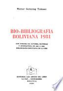 Bio-bibliografía boliviana