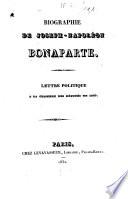 Biographie de Joseph-Napoléon Bonaparte