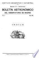 Boletín astronómico del Observatorio de Madrid
