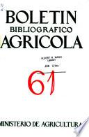 Boletin bibliografico agricola