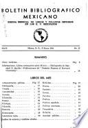 Boletín bibliográfico mexicano
