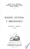 Boletín cultural y bibliográfico