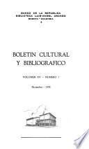 Boletín cultural y bibliográfico