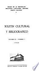 Boletín cultural y bibliográfico