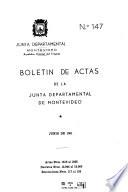 ... Boletín de actas de la Junta departmental de Montevideo