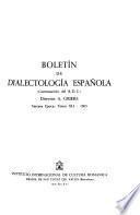 Boletín de dialectología española