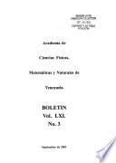 Boletín de la Academia de Ciencias Físicas Matemáticas y Naturales