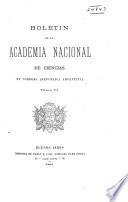 Boletin de la Academia Nacional de Ciencias
