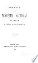 Boletin de la Academia Nacional de Ciencias
