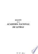 Boletín de la Academia Nacional de Letras