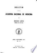 Boletín de la Academia nacional de medicina de Buenos Aires